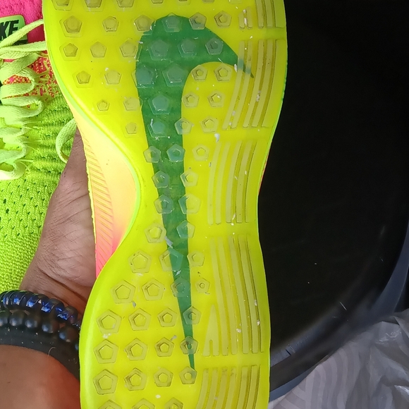 Nike Run Fast Sneakers, 7 Women's, Neon Pink/Neon Yellow - Picture 2 of 3